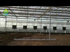 Polycarbonate panel greenhouse under construction