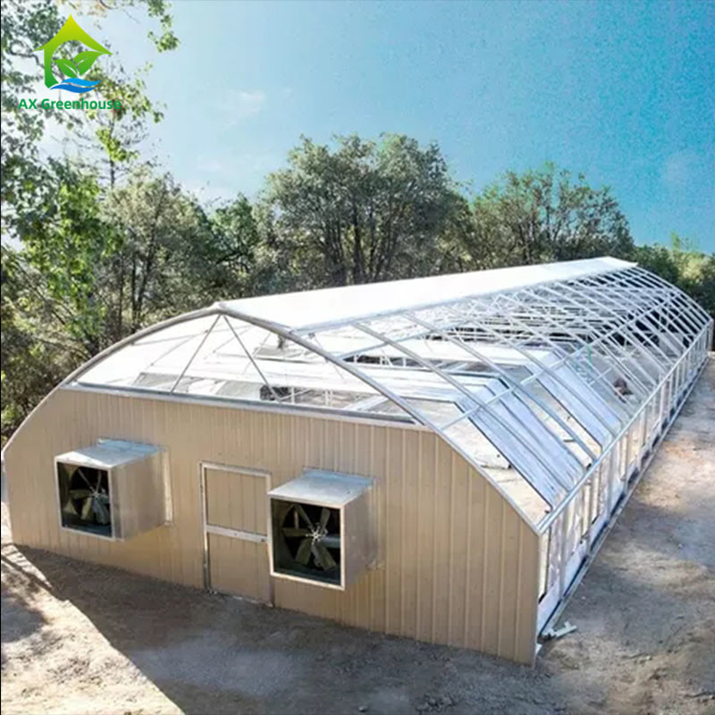 PE Film 220V Auto Light Deprivation Greenhouse 100% Blackout High Tunnel Greenhouse for planting Mariguana