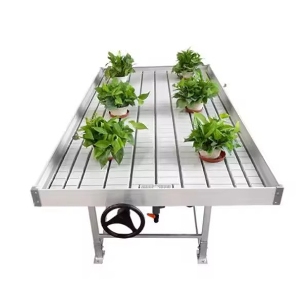 Greenhouse Ebb Flow Seedling Rolling Bench Grow Tables For Growing Various Plant Types