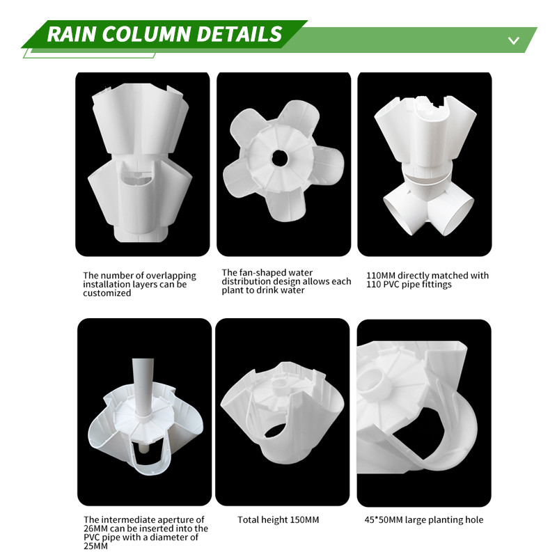 4/8/10/12 Layers Indoor Soilless Hydroponic System Grow Tower Column For Home