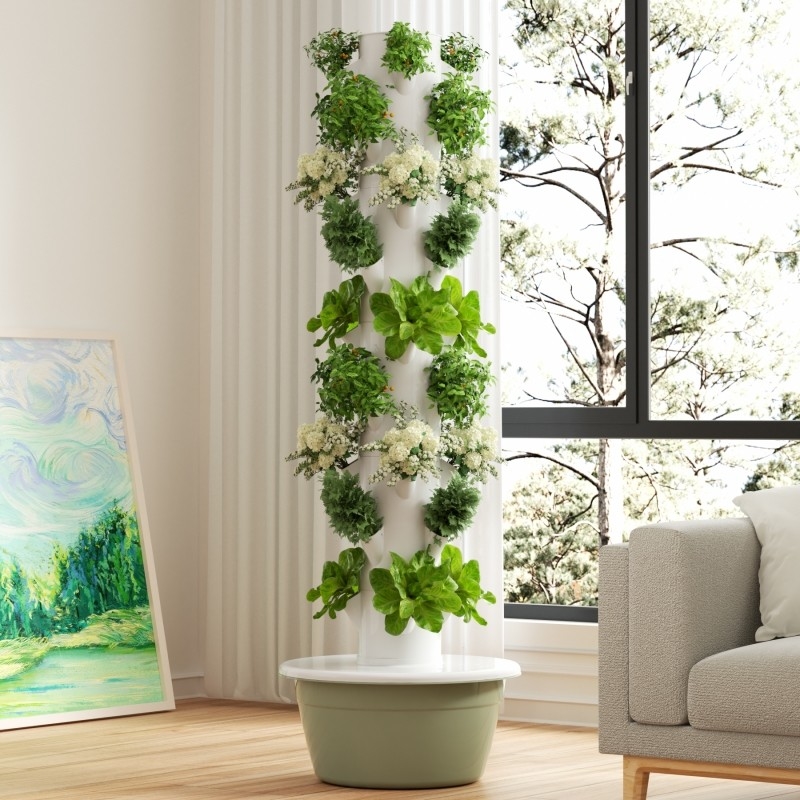 Home Use Indoor Garden Soilless Hydroponic System Grow Tower 5/7/9 Layers With Light