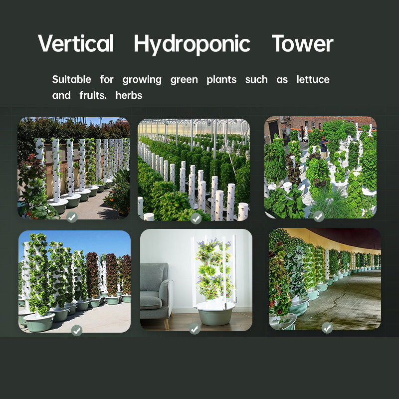Custom 5/7/9 Layers Soilless Hydroponic System Grow Tower For Indoor Farming