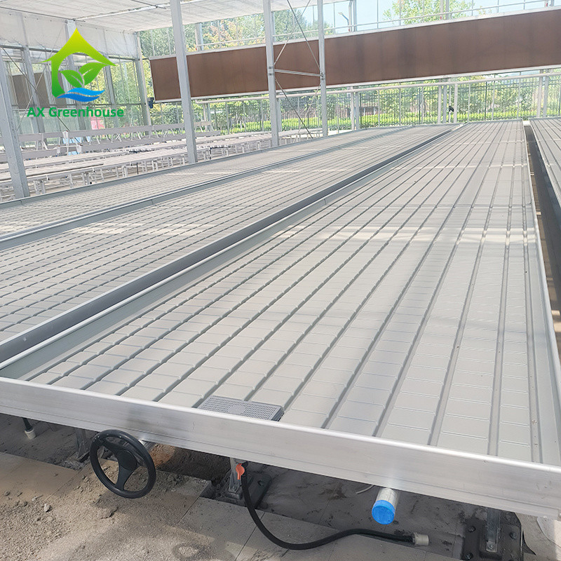 Customized Flower Growing Indoor Seedbed Nursery Grow Table Rolling Bench For Sale