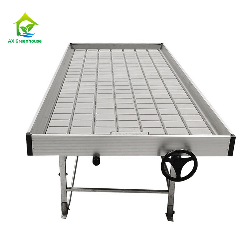 Ebb And Flow 4FT*8FT Vertical Hydroponic Movable Rolling Bench Grow Table With Pole