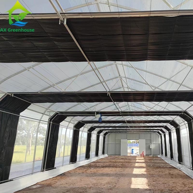 Customized Agricultural Seeding Light Deprivation Blackout Single-span Film Greenhouse Tent for Commercial Farming