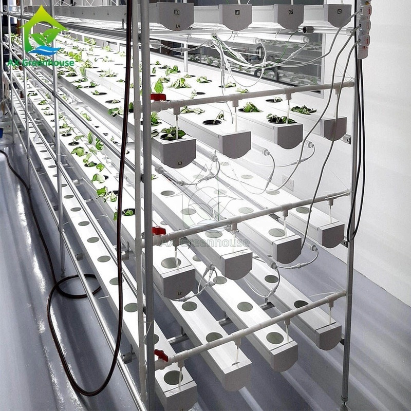Automated Multi-layer Vertical NFT Hydroponic System with Integrated LED Lighting for Soilless Cultivation