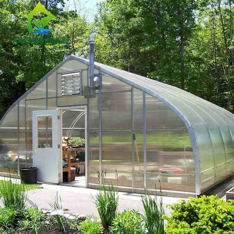 Single Span Double Layer 8mm PC Sheet Greenhouse Venlo 0.5KN/M2 Wind Load