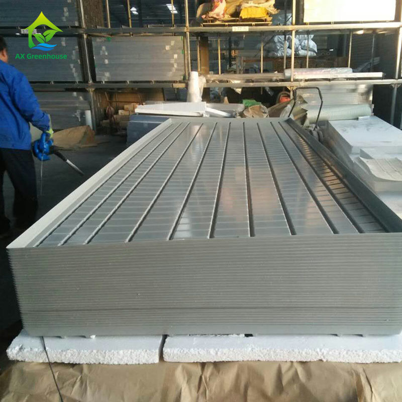 Stable Eco Friendly Greenhouse Rolling Benches with ABS Plastic Sheet and Aluminum Alloy Frame in Customizable Sizes